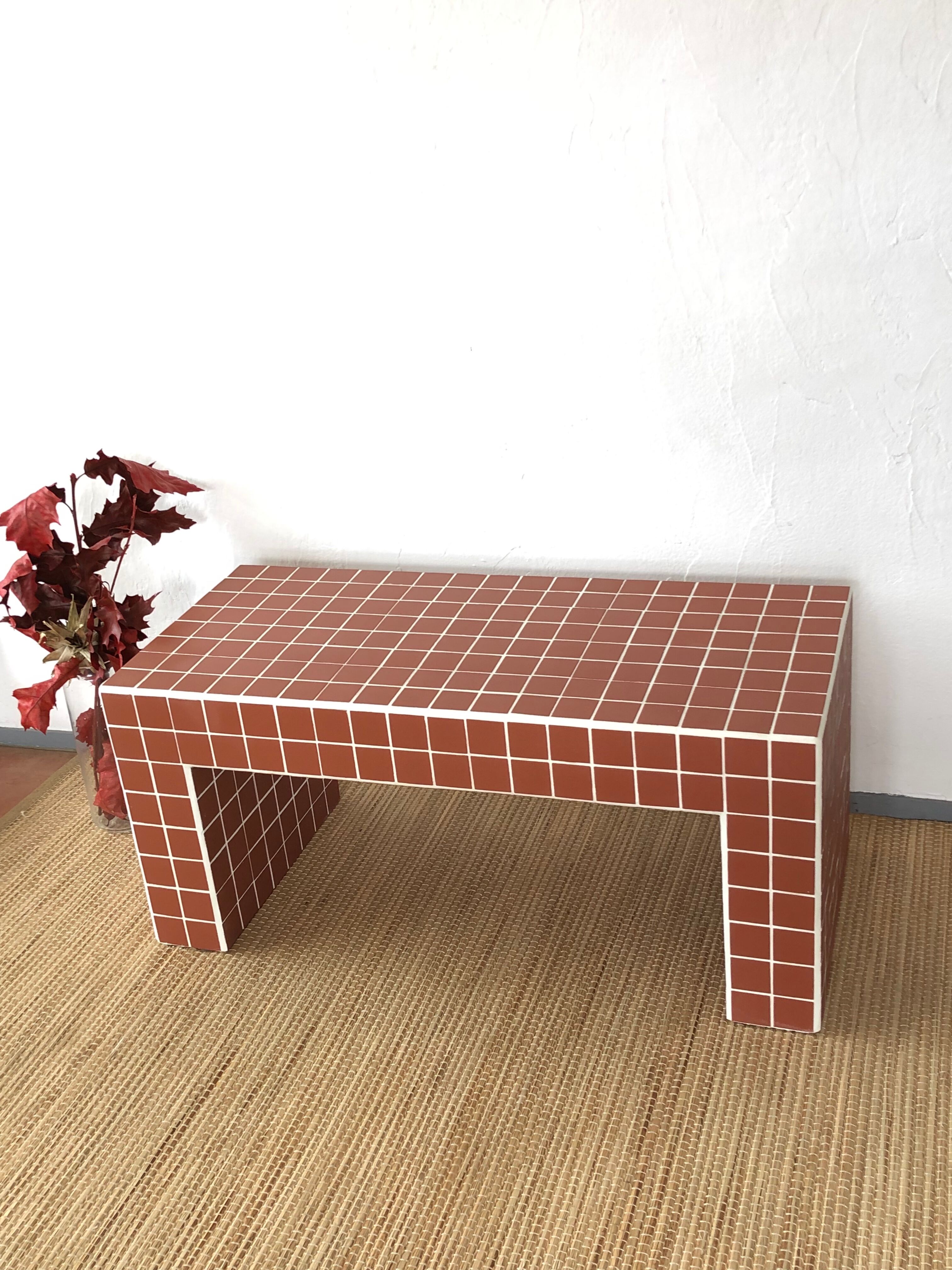 Ceramic tile bench