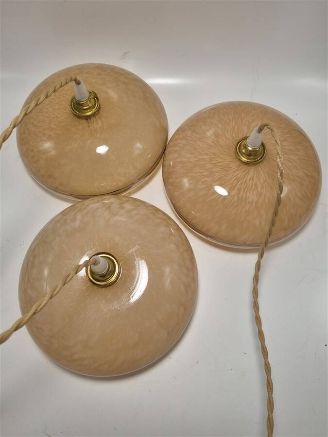 Trio of pink suspensions