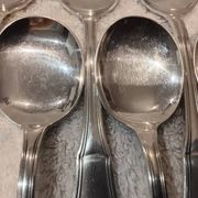12 silver-plated ice cream scoops, goldsmith Boulenger Regence Berry
