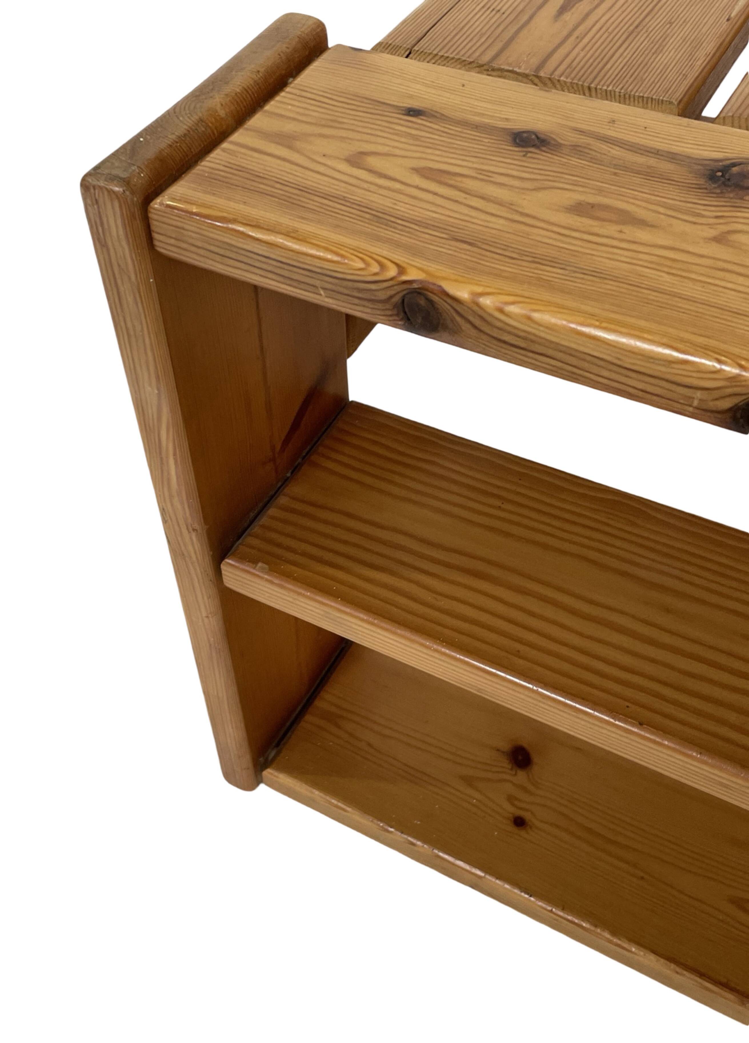 Vintage Coffee Table Pine Wood Design 1970s Coffee Table