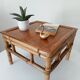 Vintage bamboo bedside table from the 70s.