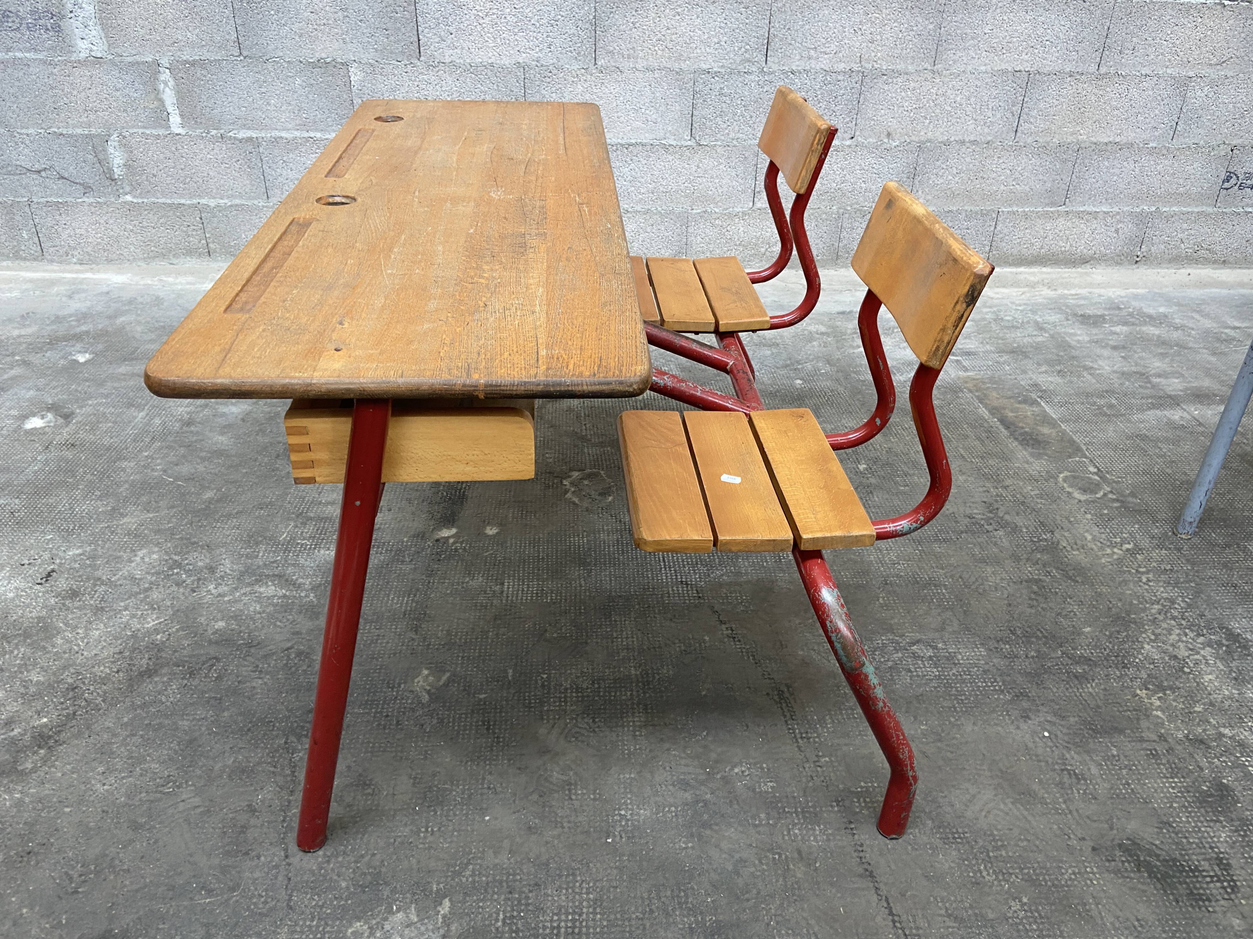 desk School desk vintage bench