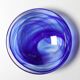 Large Blue Glass Bowl Atoll by Anna Ehrner for Kosta Boda / Sweden / 1990