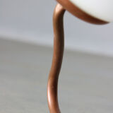 Vintage organic copper and opaline table lamp