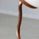 Vintage organic copper and opaline table lamp