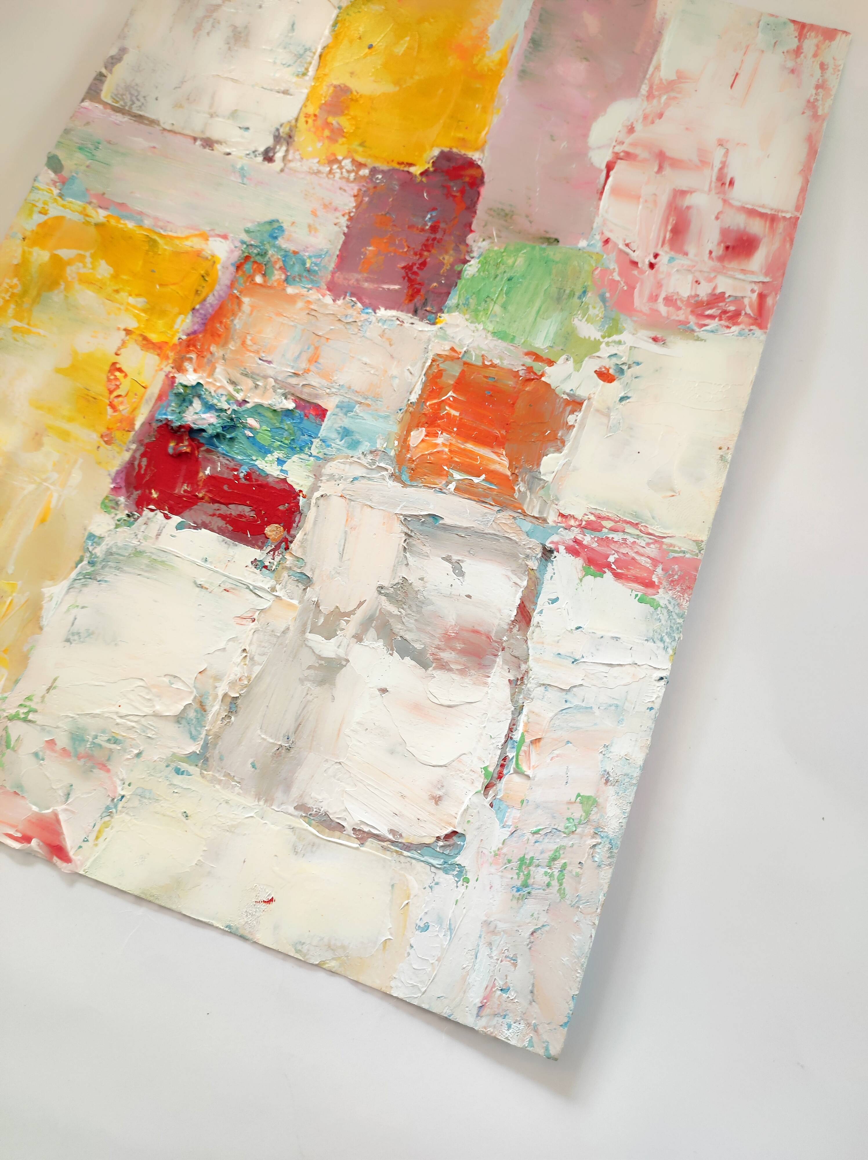 Original painting Abstract art cityscape