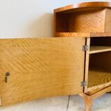 Pair of art deco bedsides in lemon tree magnifying glass