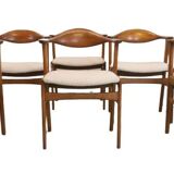 6 chaises Erik Kirkegaard pour Høng Stolefabrik modèle 49, milieu XXème