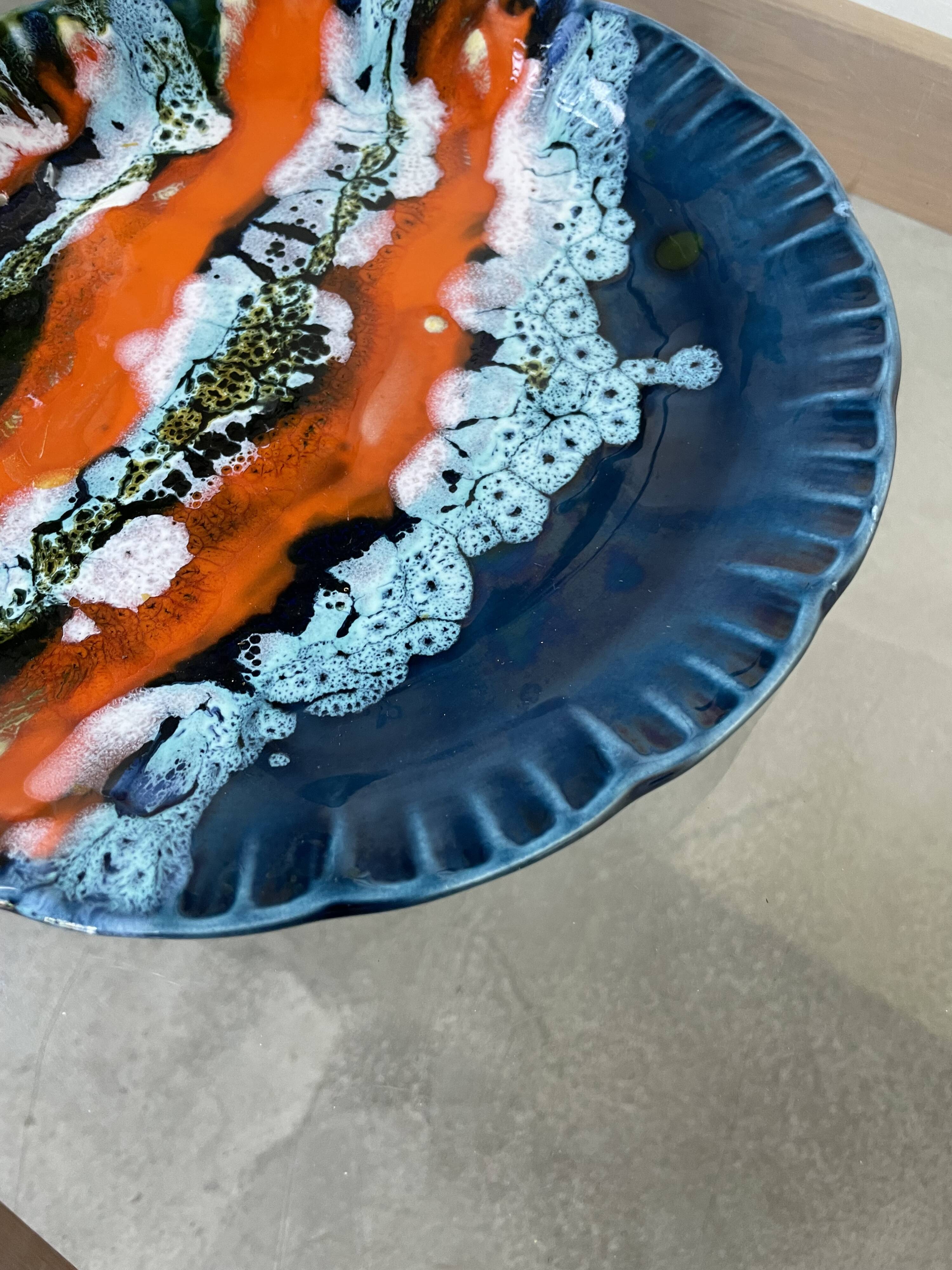Vallauris ceramic blue plate