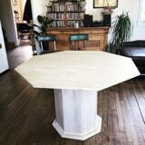Travertine dining table