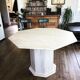 Travertine dining table
