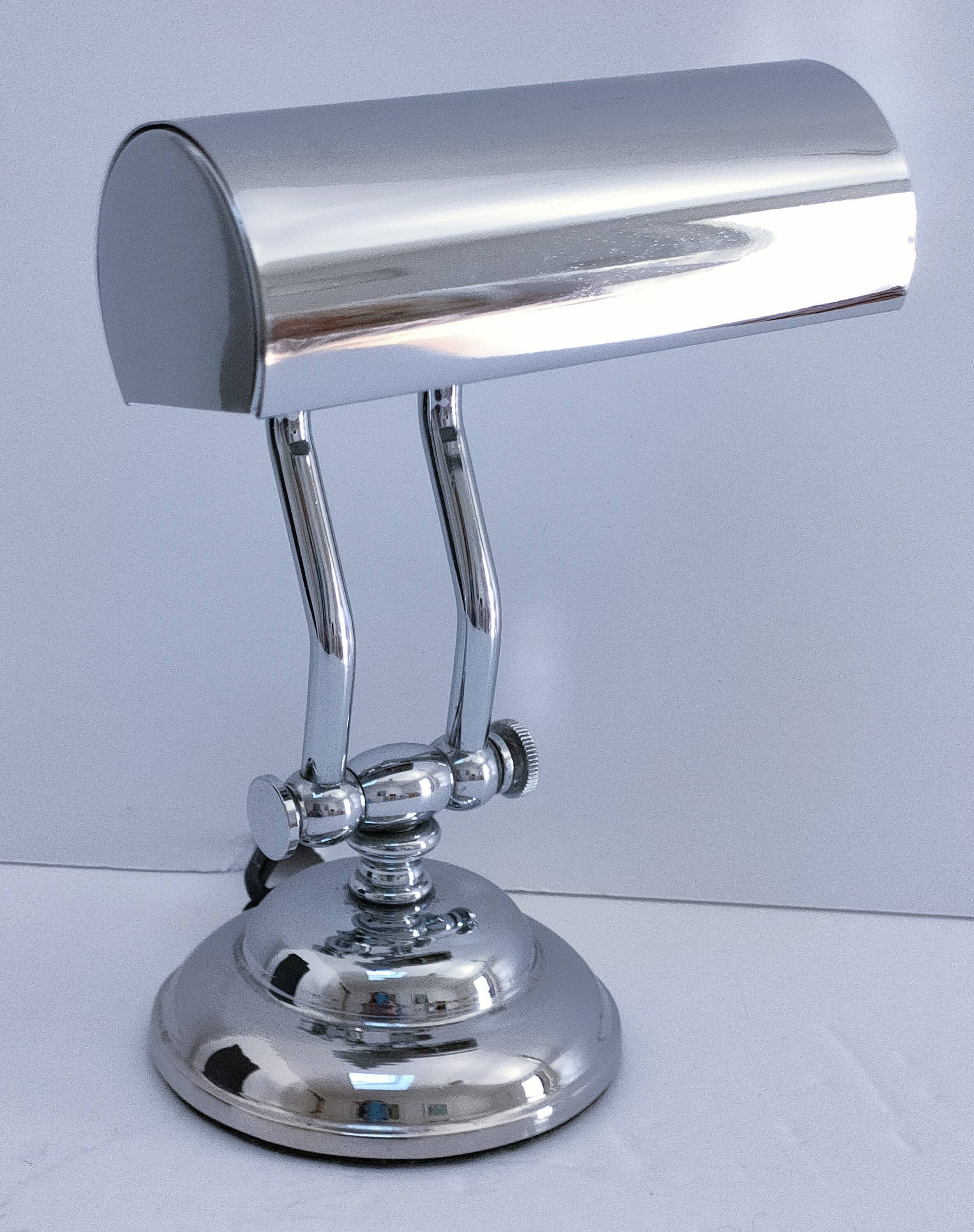 Vintage articulated chrome lamp