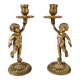 Pair of bronze “Cherubim” candlesticks