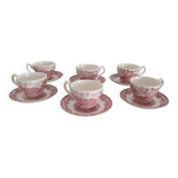 Myotts Country Life Set of 6 Cups and Saucers - England