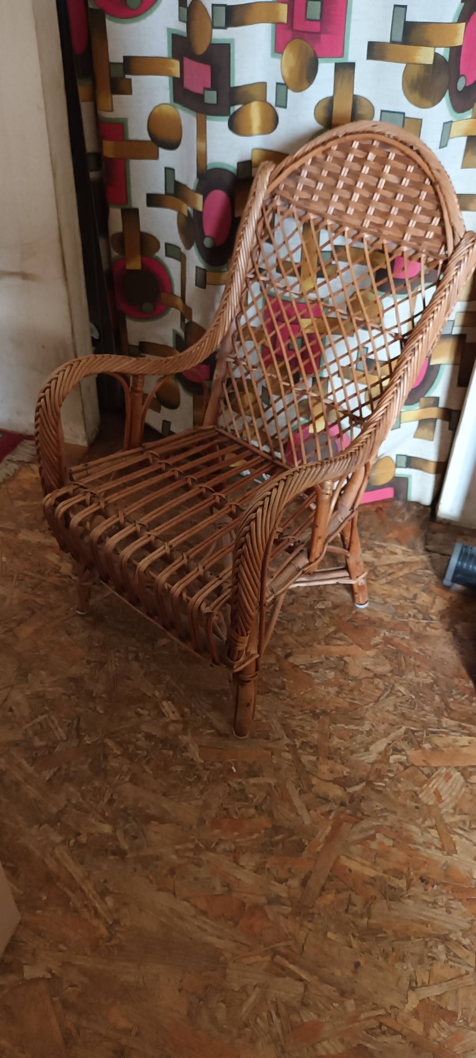 Children's rattan armchair