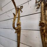 Louis xvi style wall lights in bronze (pair)