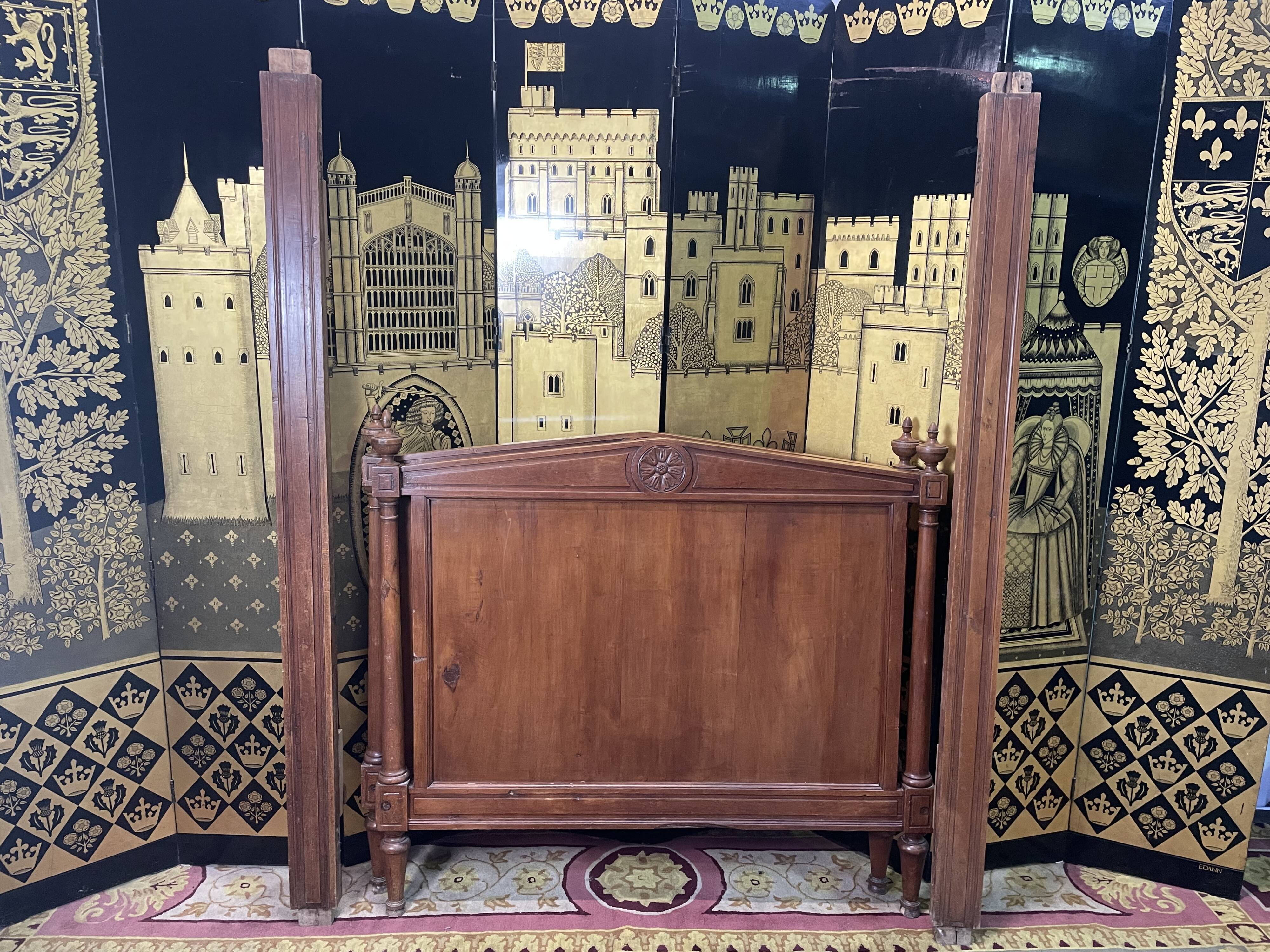 Walnut bed 120x190 cm