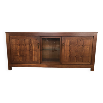 Art deco sideboard with checkered doors and top