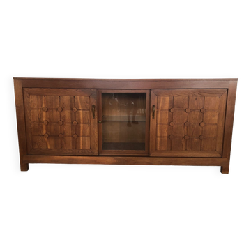 Art deco sideboard with checkered doors and top