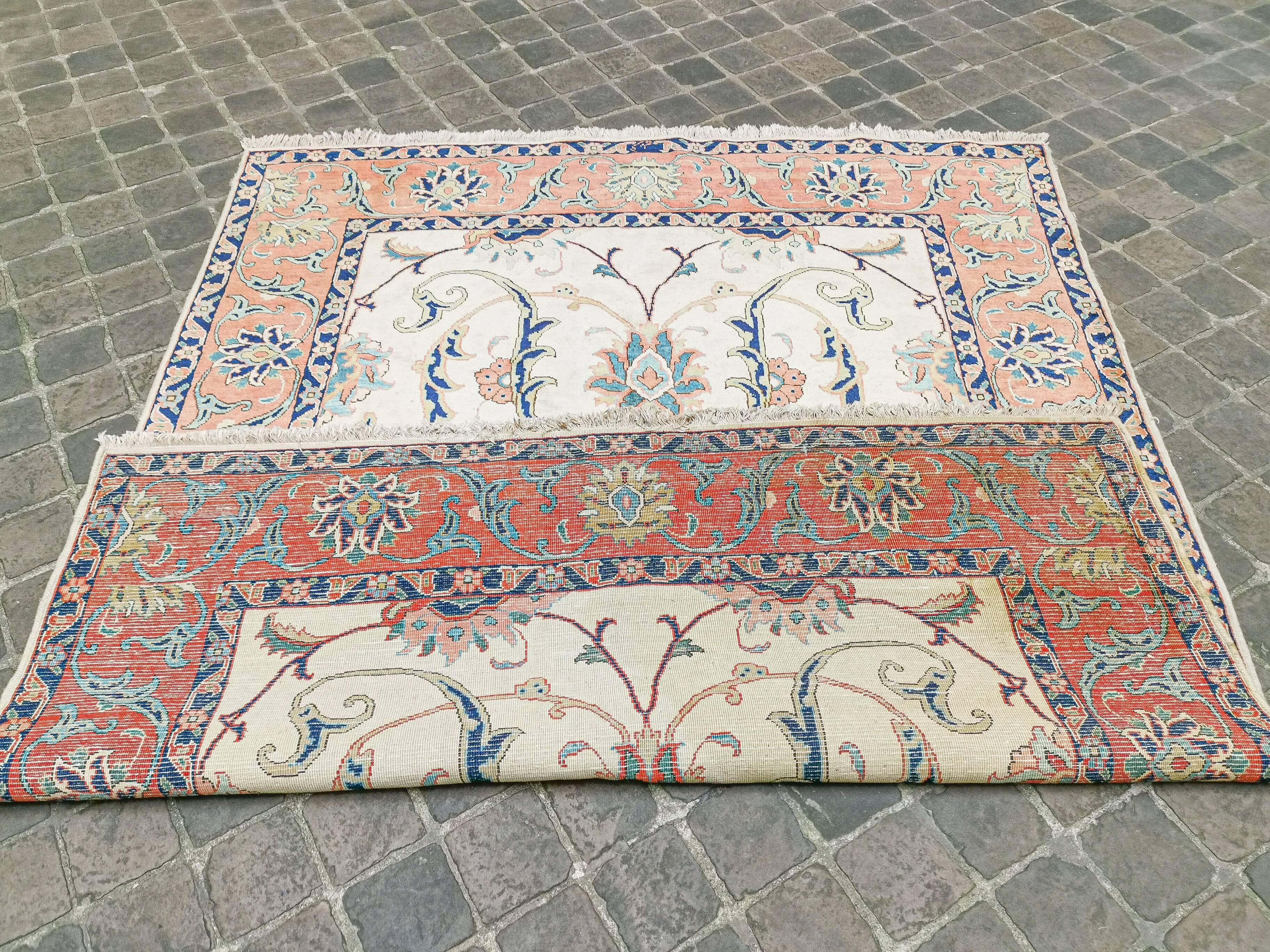 Heriz handmade Persian vintage oriental rug 240 x 195 cm