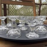 Lot de 8 verres à liqueur de bistrot en verre épais