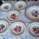 6 flat plates and a round dish digoin sarreguemines Marinette Cannes