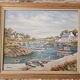 Oil Painting on Canvas Marine - Landscape Brittany - Doelan Signed J Courbon