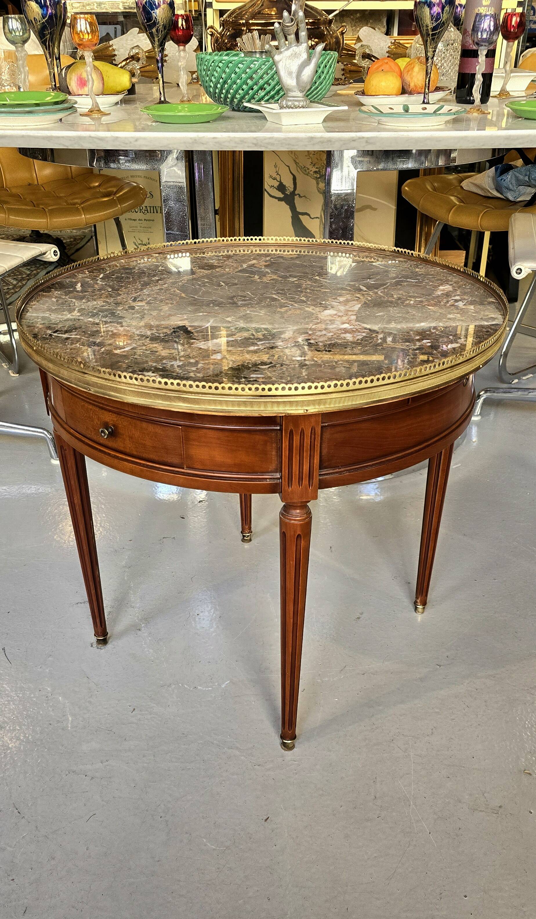 Louis XVI marble bottle table