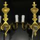 Paire d’appliques Bronze 2 lumières style Louis XV