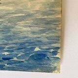 Illustration 1900, fishermen and the volcano