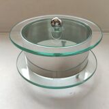 Jewelry box in glass and stainless steel design