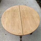 90cm Solid Wood Half Moon Folding Round Table