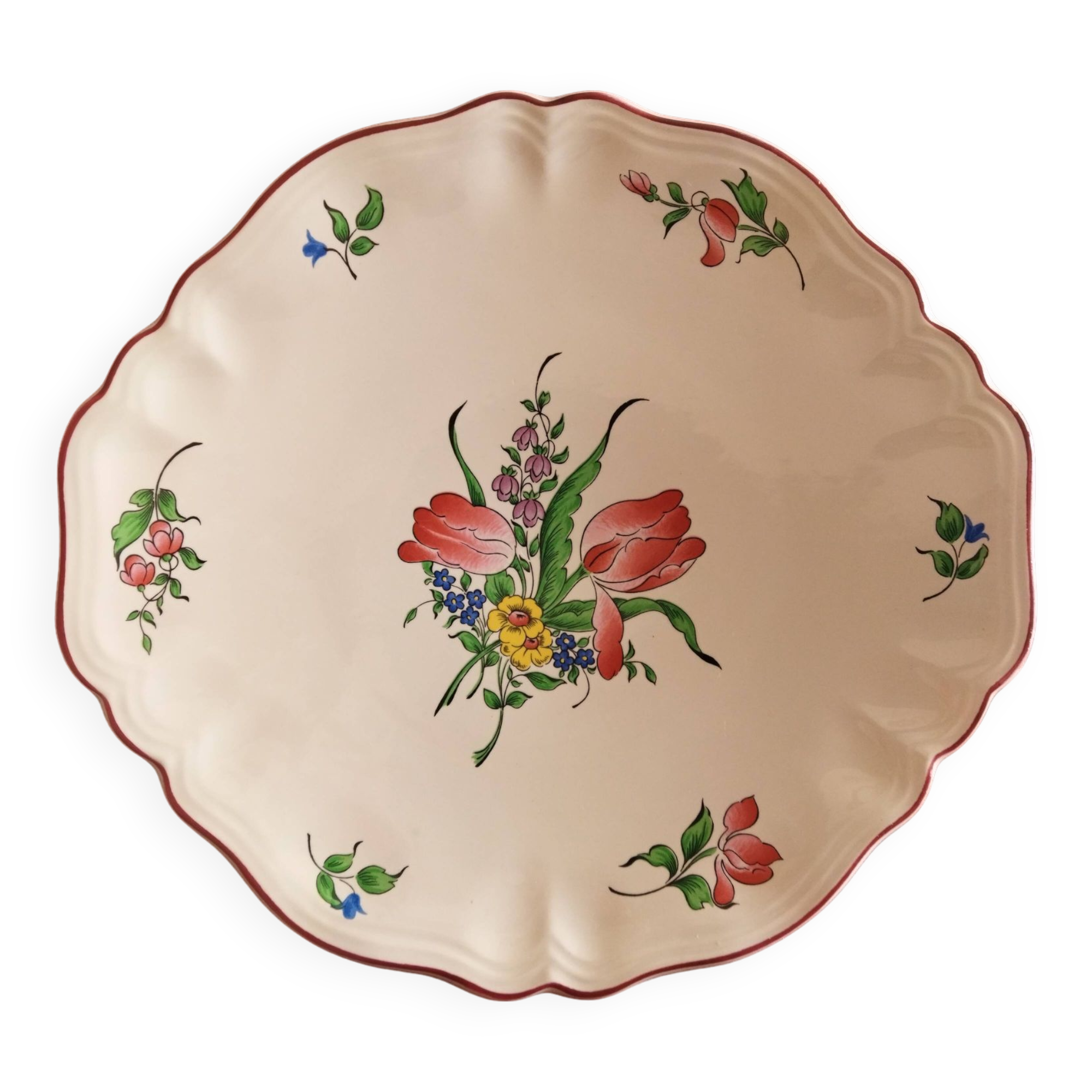 Plat à gâteau "Réverbère fin" KG Lunéville