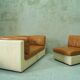 Canapé modulaire en cuir patchwork italien années 1970