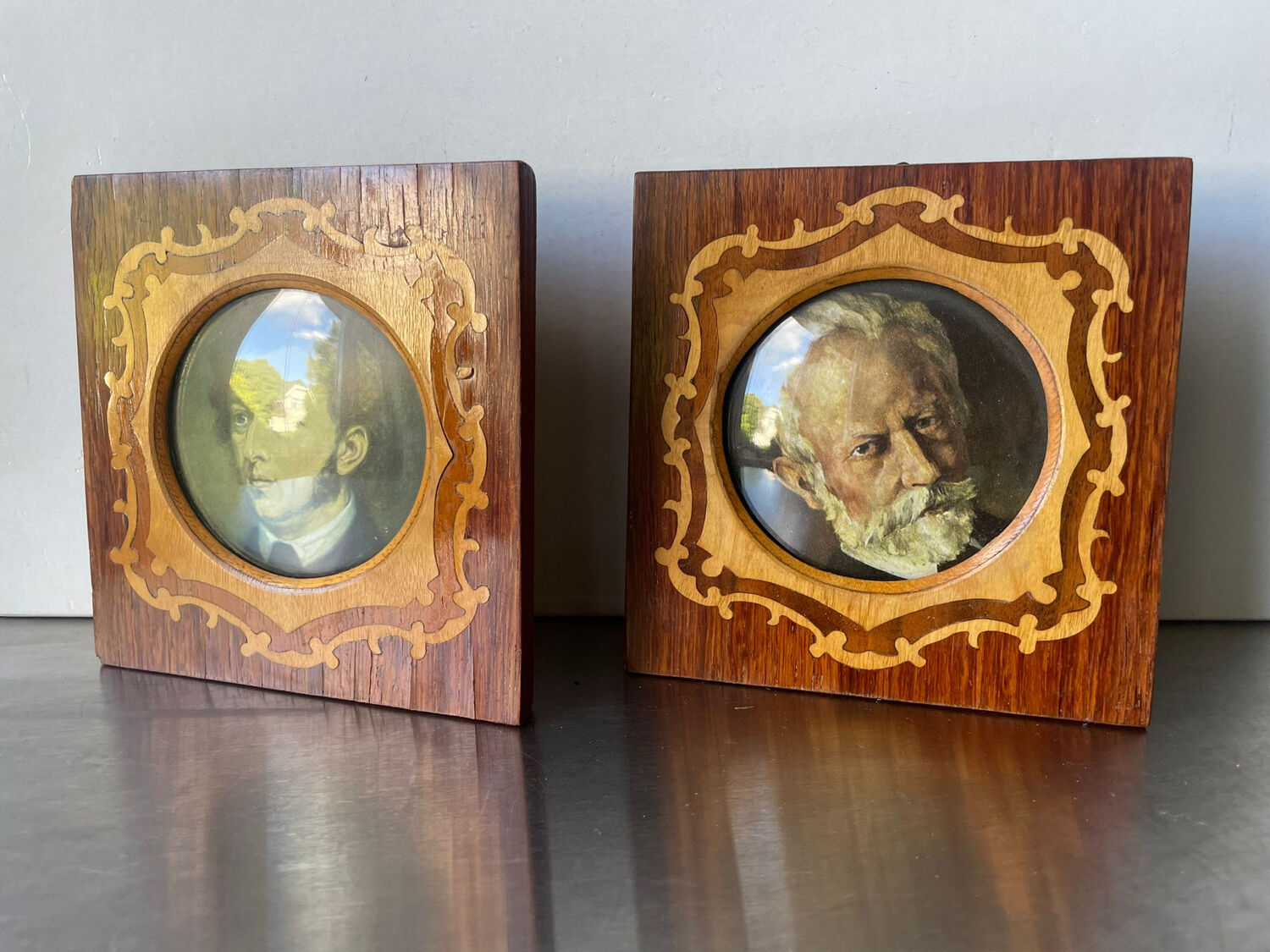 Pair of wooden picture frames