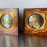 Paire de cadres en bois