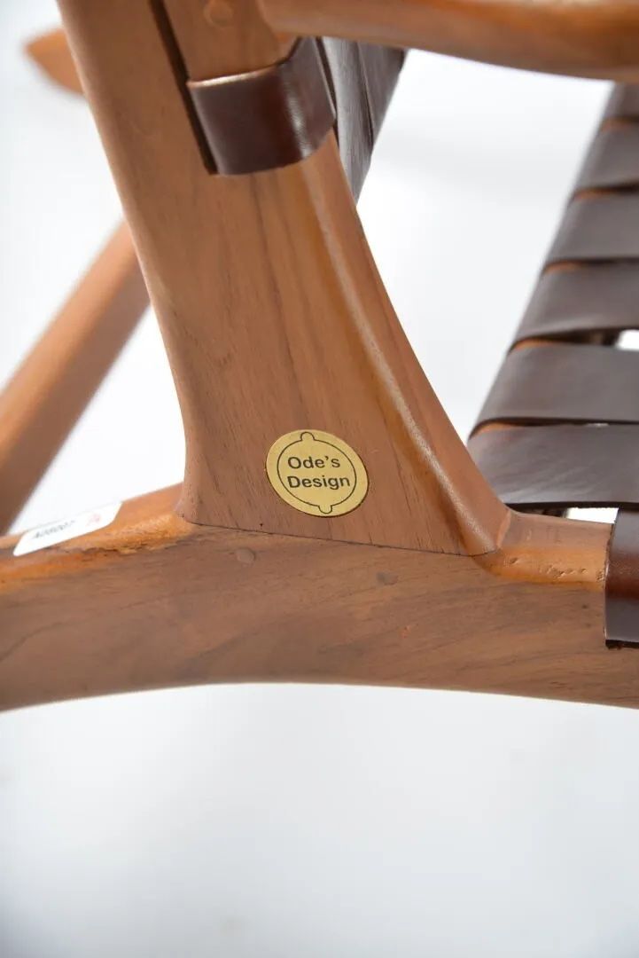 Olivier de schrijver brown leather armchair signed and numbered circa 1990