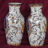 Two earthenware vases from Gien late nineteenth century