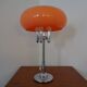 Italian orange plastic and chrome table lamp, 1960s