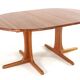 Table à manger ronde extensible 2x 'Hune' - teck massif - design danois