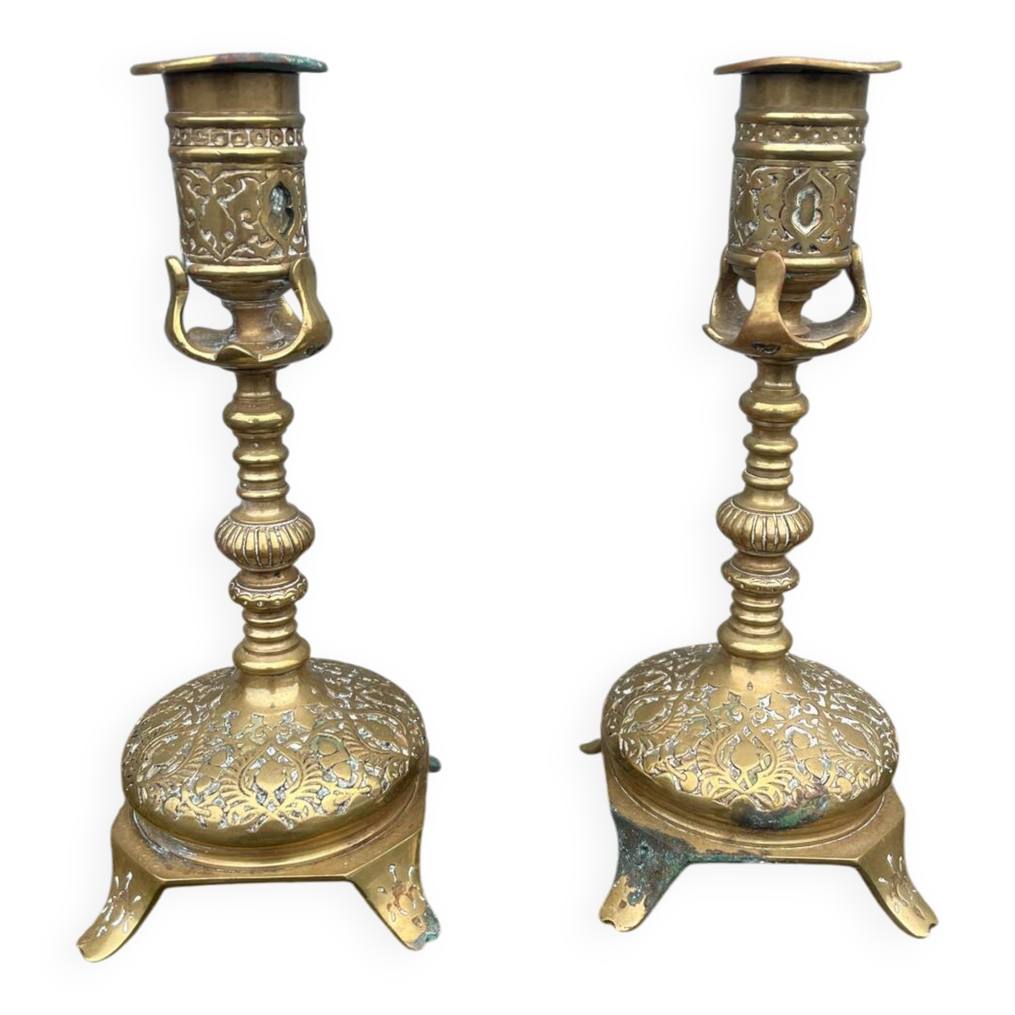 Old pair of candlesticks