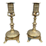 Old pair of candlesticks
