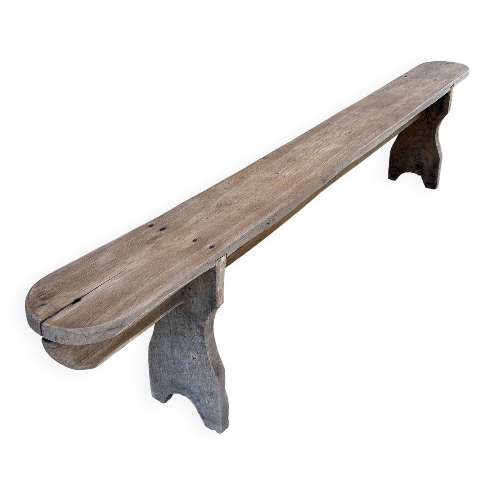 Old oak farmhouse bench measuring 230 cm