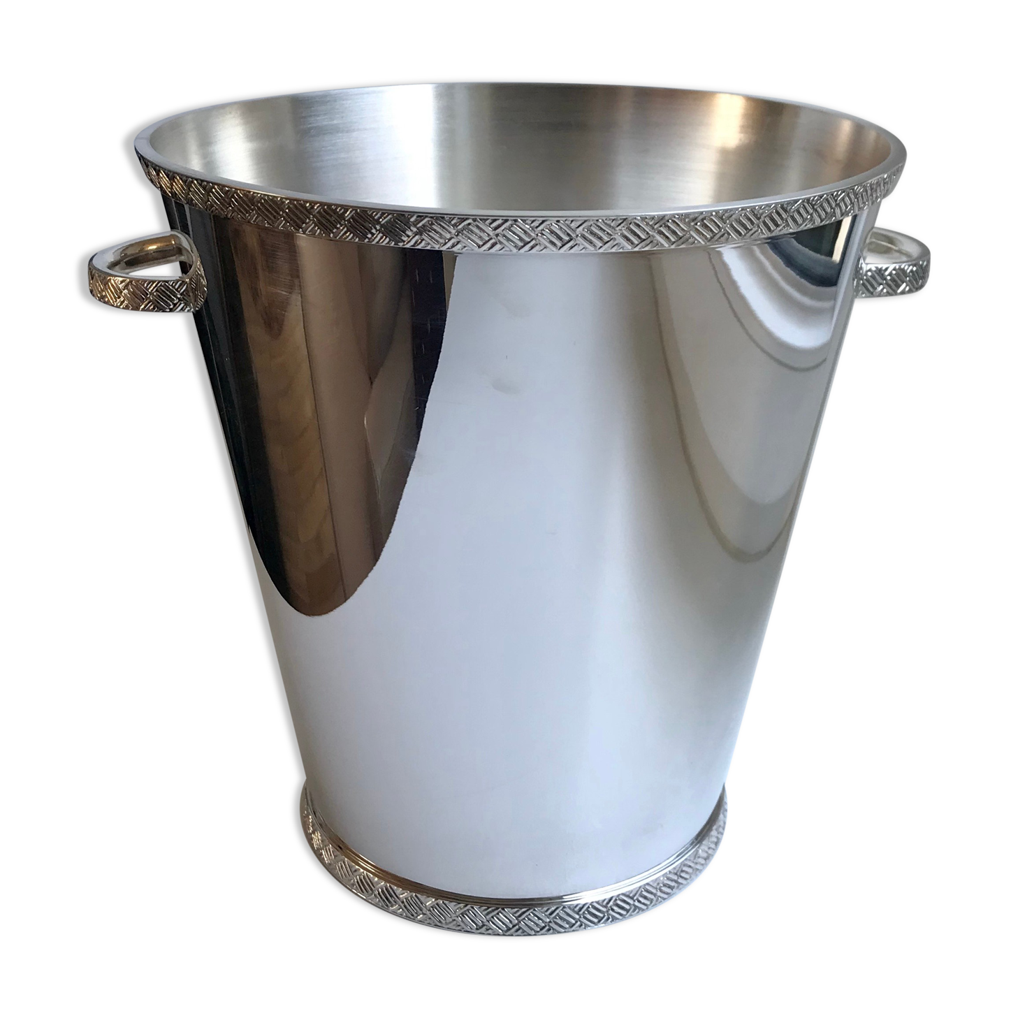 Saint Hilaire champagne bucket in silver metal