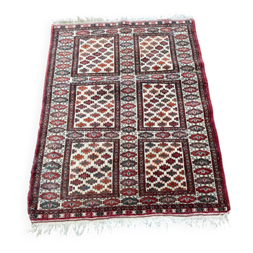 Burgundy Afghan wool Persian rug 95x125cm