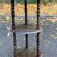 Vintage round shelf in solid oak, circa 1900