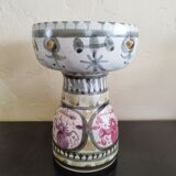 Kéraluc Faience Candle Holder Quimper signed L'Helguen