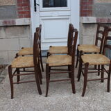 Series of 6 mulched chairs