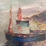 Breton school from the beginning of the 20th century oil on canvas signed a delanoy