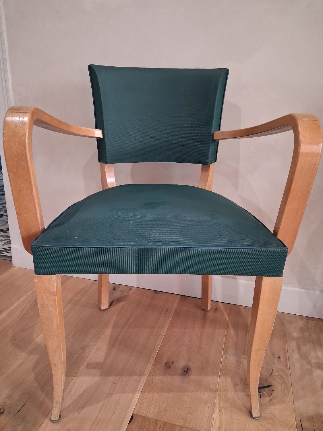 Pair of green bridge chairs